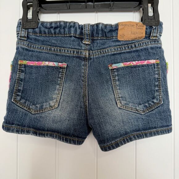 Vintage Genuine Kids by Oshkosh Toddler Girl Denim Shorts 4T Blue Jean Shorts - Picture 5 of 9